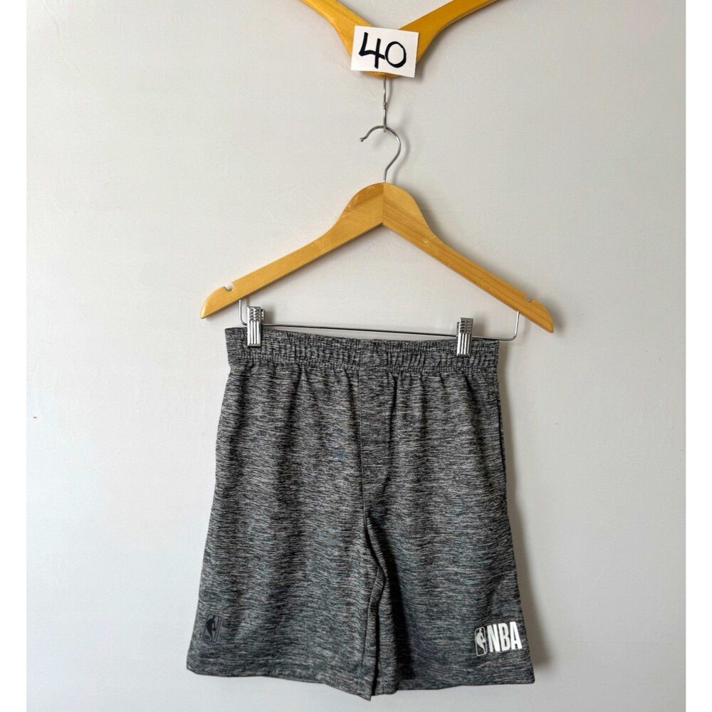 NBA Boys Athletic Shorts 14-16 Heather Gray Elastic Waist Basketball ZSYA853S